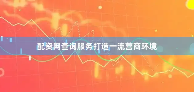 配资网查询服务打造一流营商环境